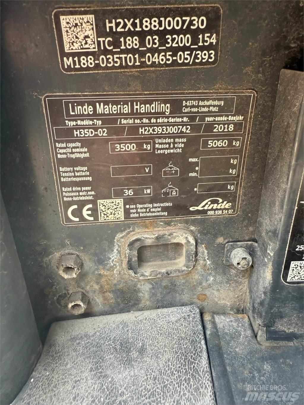 Linde H35D Dizelski viličarji