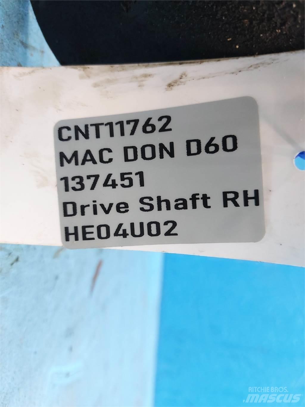 MacDon D60 Dodatna oprema za kombajne