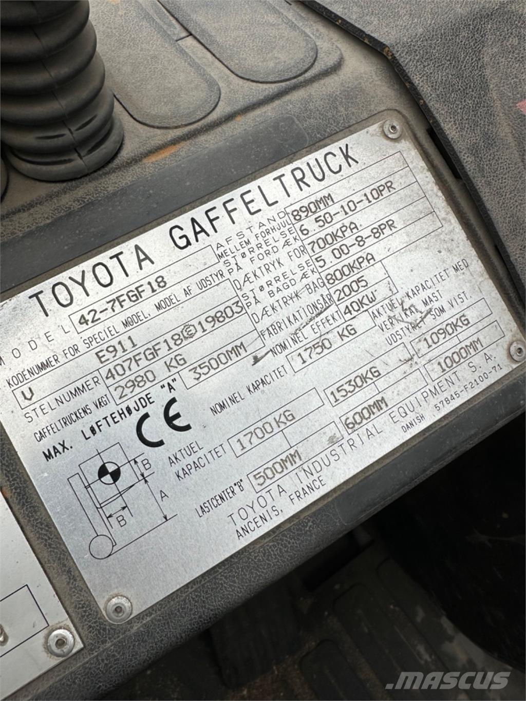 Toyota FG18 Plinski viličarji