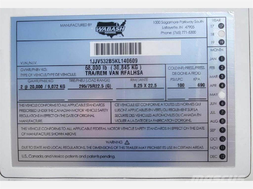 Wabash Reefer Hladilne polprikolice