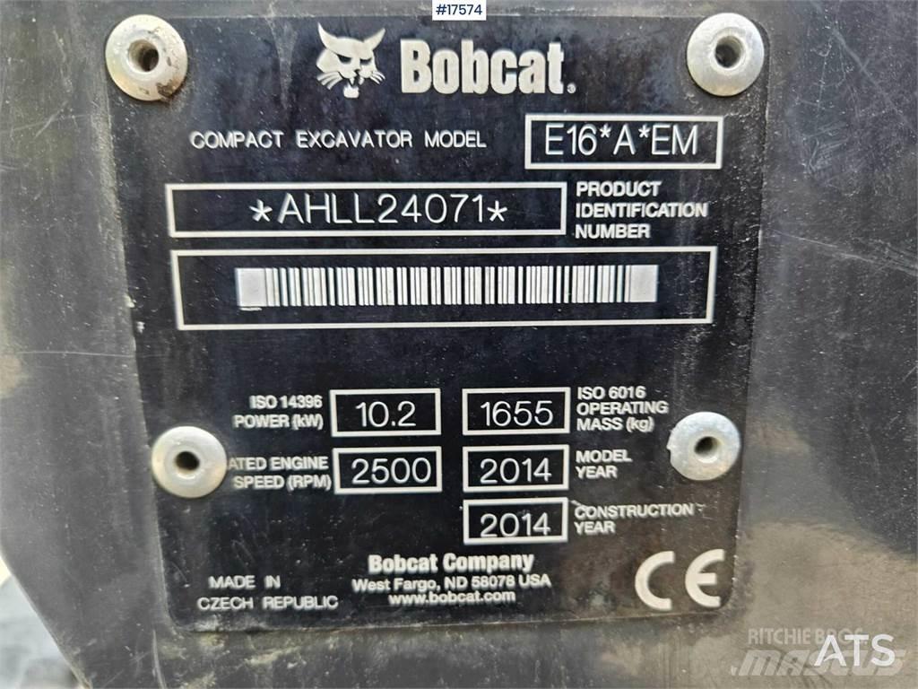 Bobcat E16 Mini bagri <7t