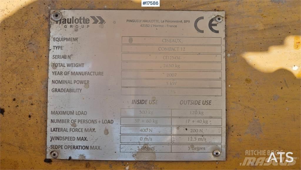 Haulotte Compact 12 Škarjaste dvižne ploščadi