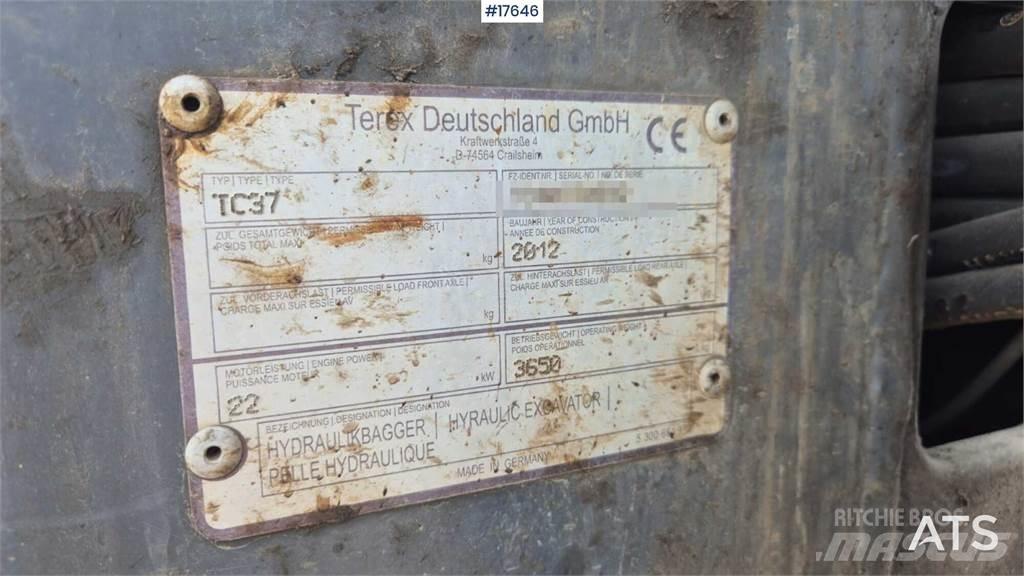 Terex TC 37 Mini bagri <7t