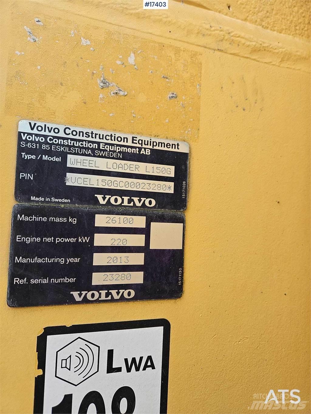 Volvo L150G Kolesni nakladalci