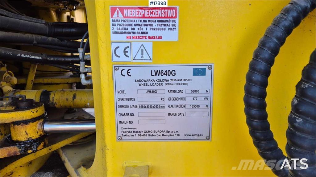 XCMG LW 640 G Kolesni nakladalci