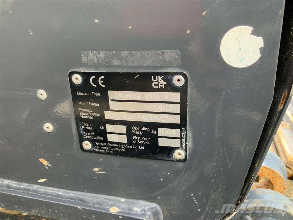 Doosan DX140 LCR Bagri goseničarji