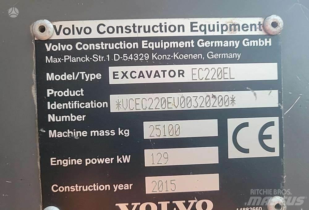 Volvo EC220E Bagri goseničarji