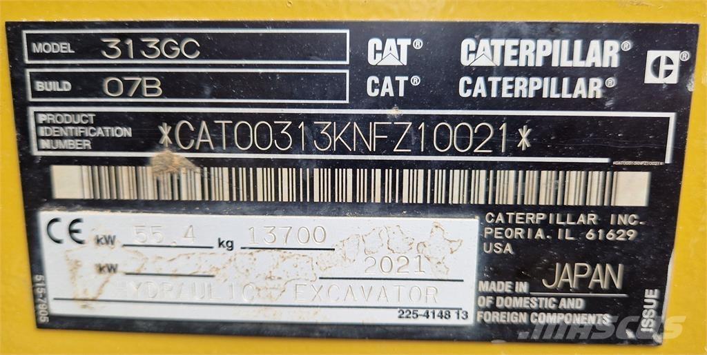 CAT 313GC Bagri goseničarji