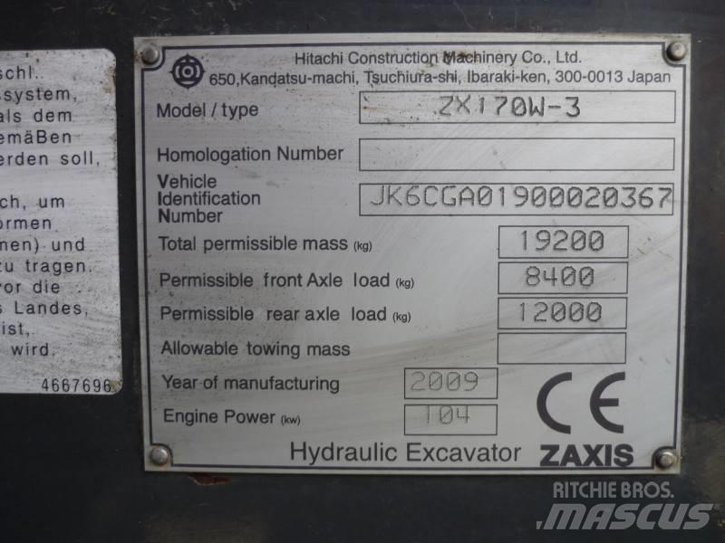 Hitachi ZX170W-3 Bagri na kolesih