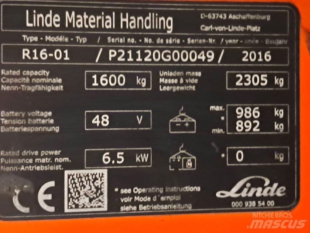 Linde R16-01 Viličarji s pomičnim teleskopom