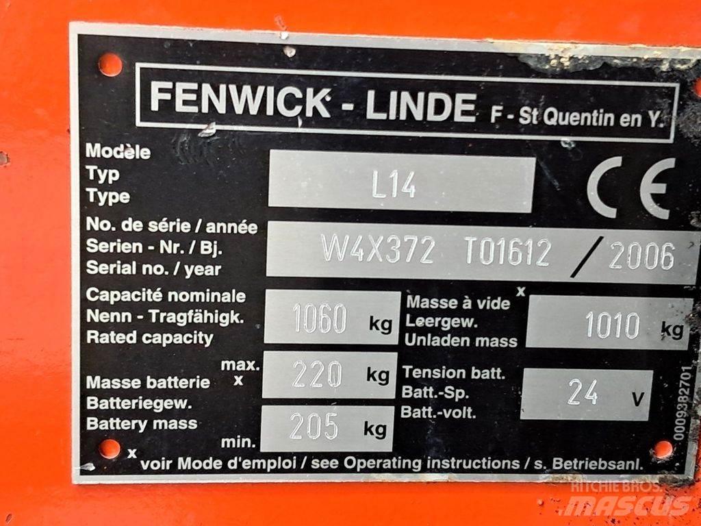 Linde L14 Ročni električni viličar