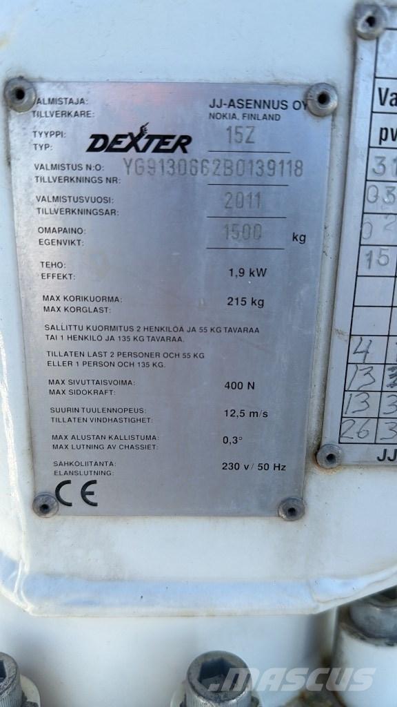 Dexter 15 Z Vlečne dvižne ploščadi