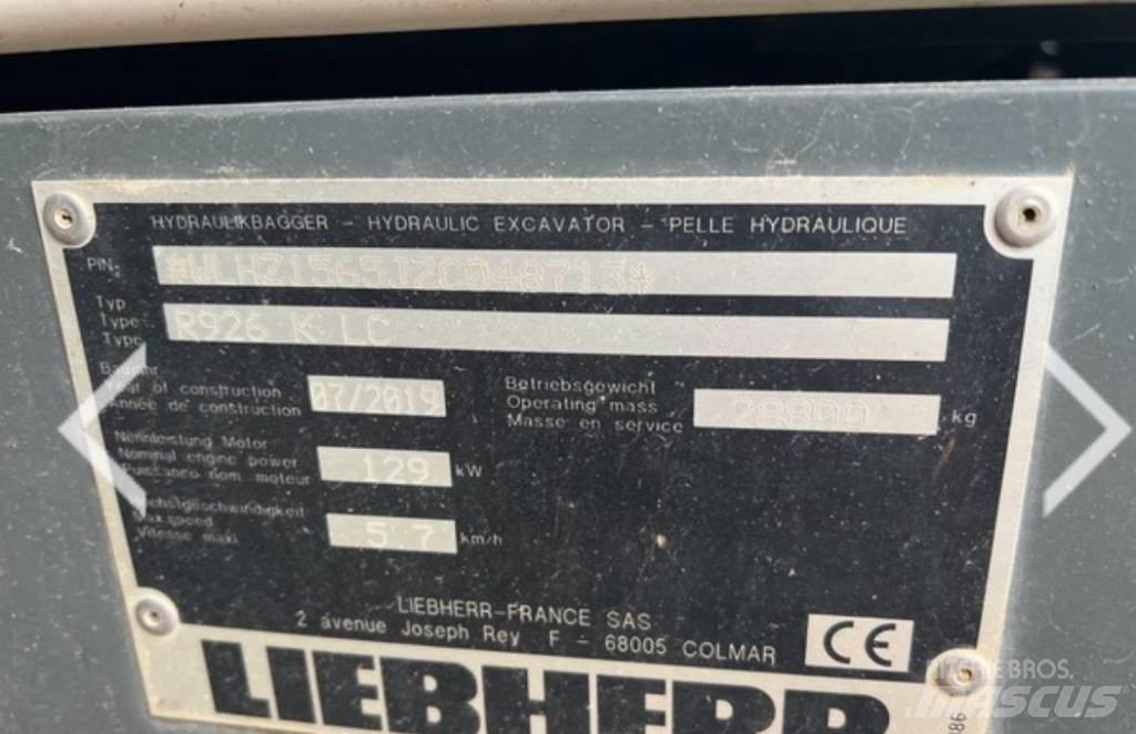 Liebherr R 926 KLC Bagri goseničarji