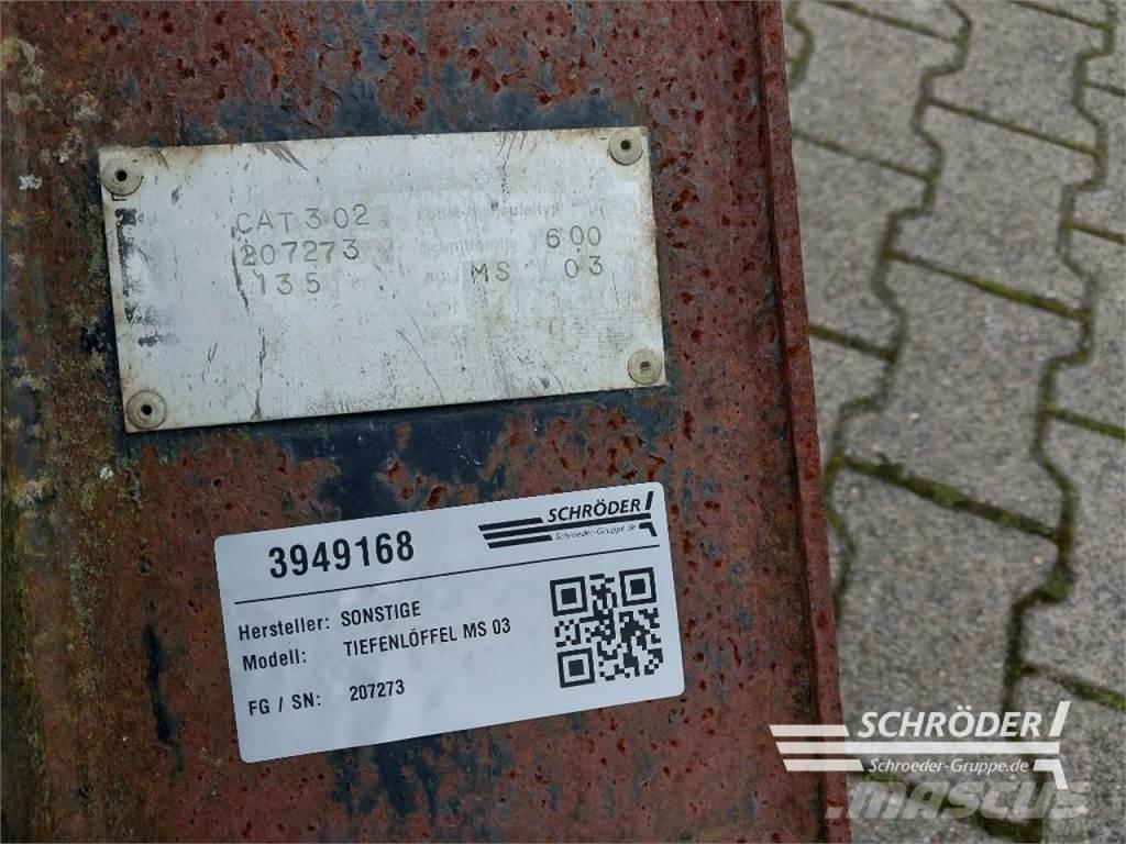  TIEFENLÖFFEL MS 03 Priključki za čelni nakladalec