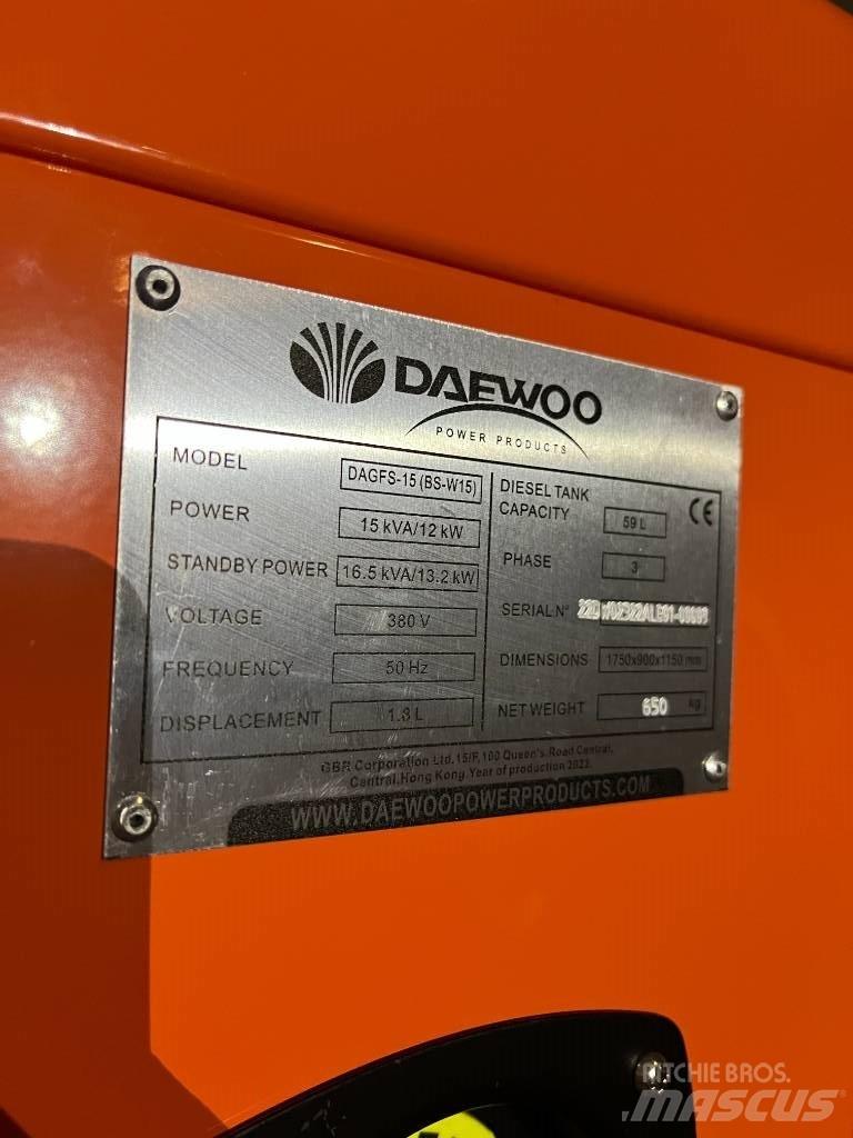 Daewoo Dagfs15-15 Dizelski agregati