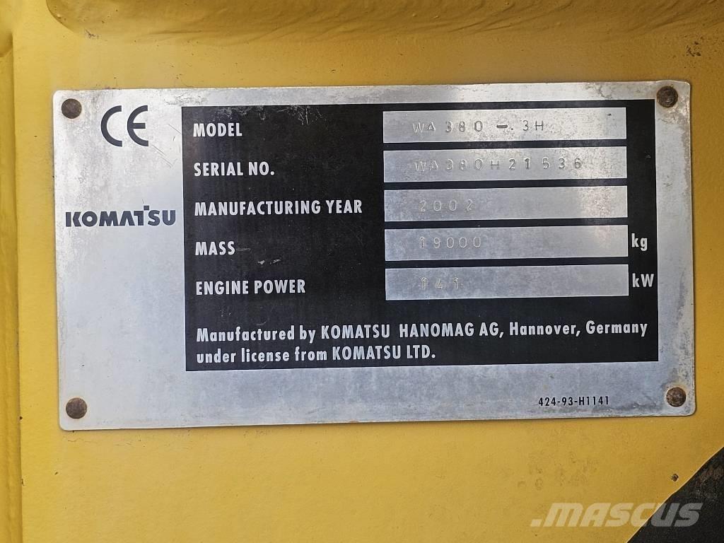 Komatsu WA 380-3H Kolesni nakladalci