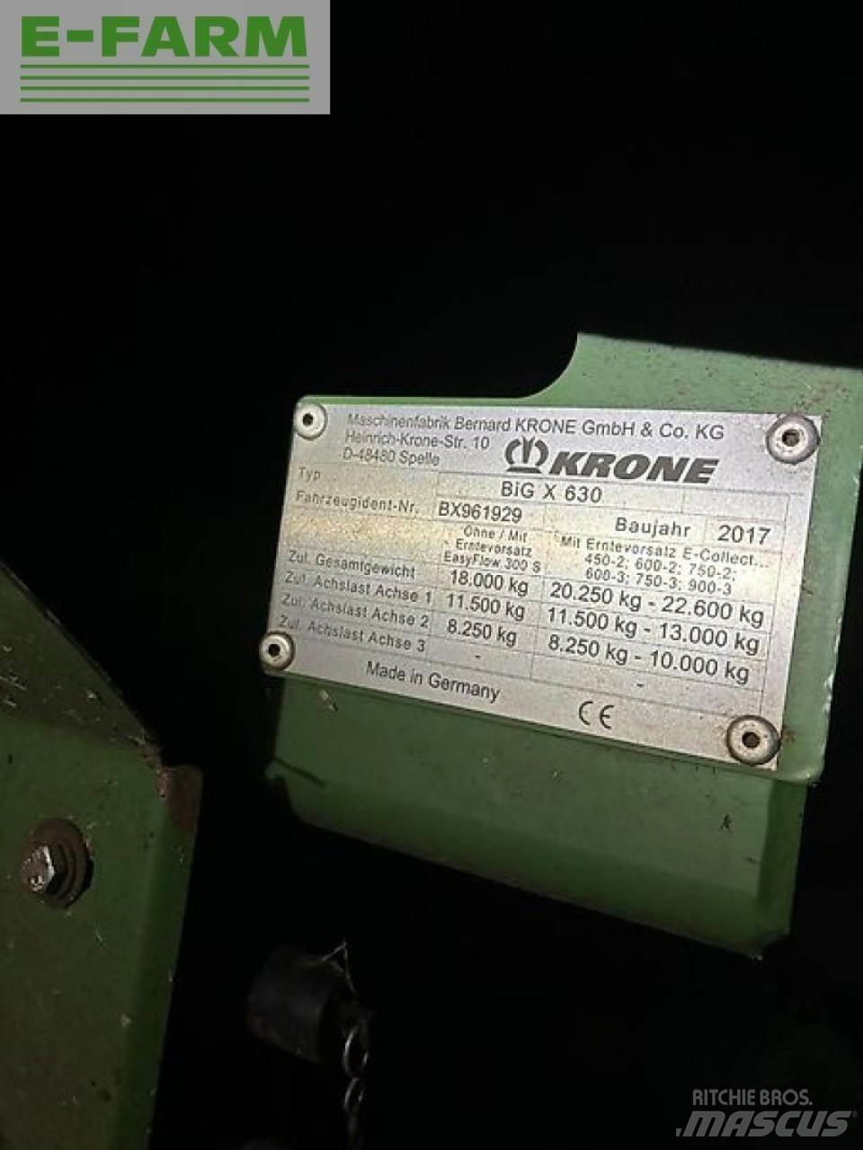 Krone big x 630 Stroji za krmo na lastni pogon