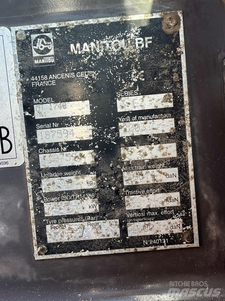Manitou 1740 Teleskopski viličarji