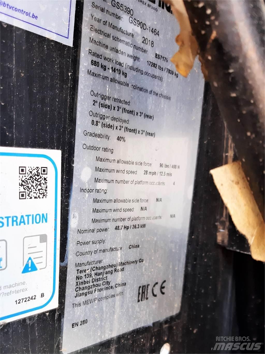 Genie GS5390RT Škarjaste dvižne ploščadi