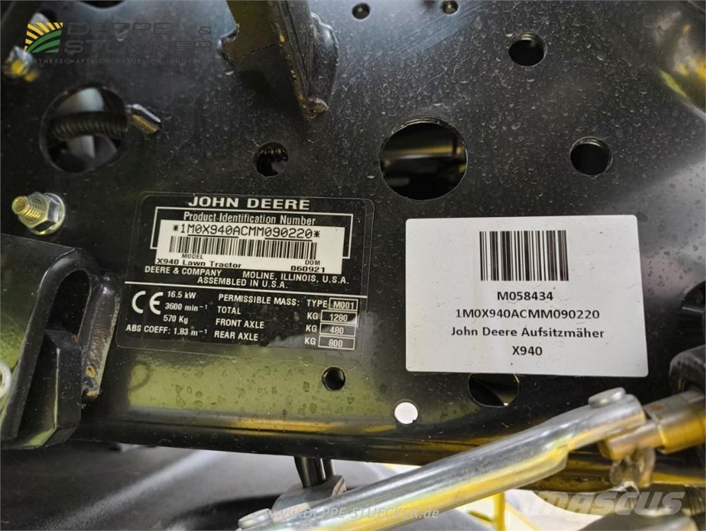 John Deere X940 Kosilnice