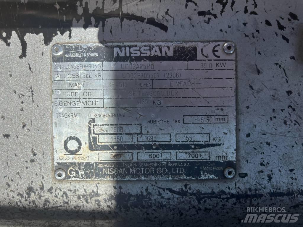 Nissan UD02A25PQ Plinski viličarji