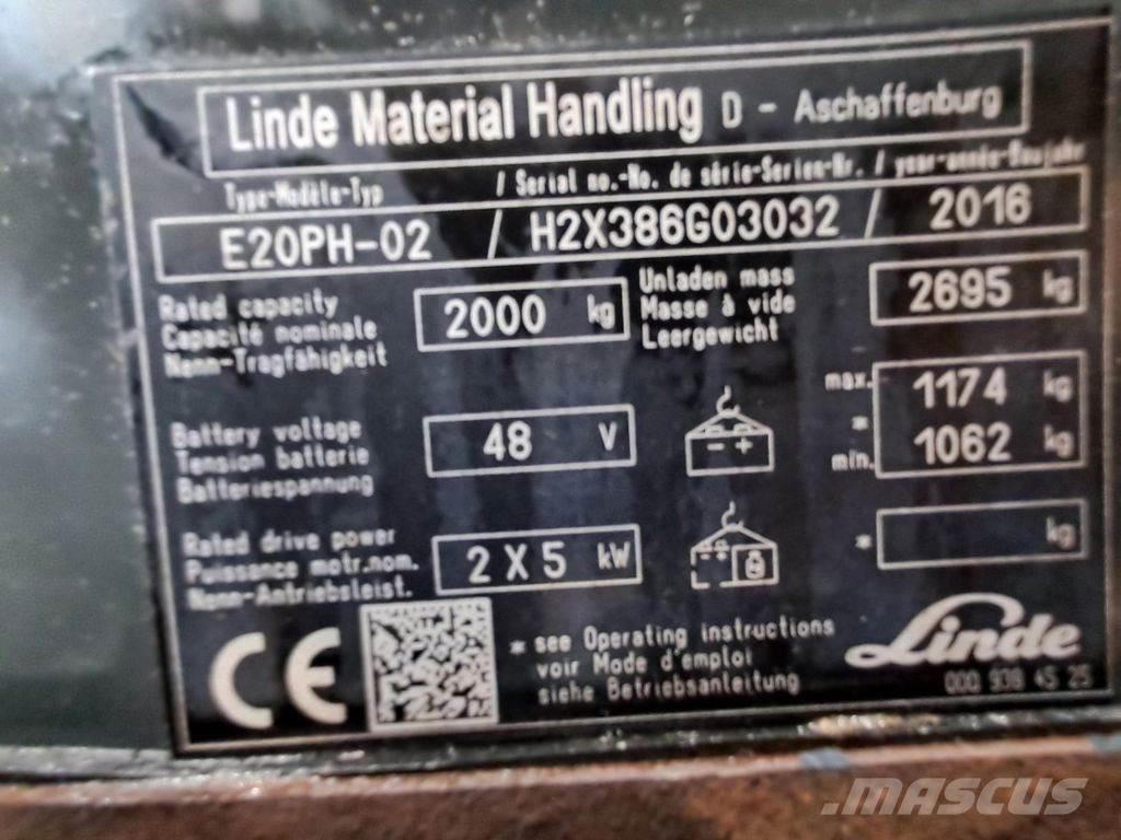 Linde E20PH-02 Električni viličarji
