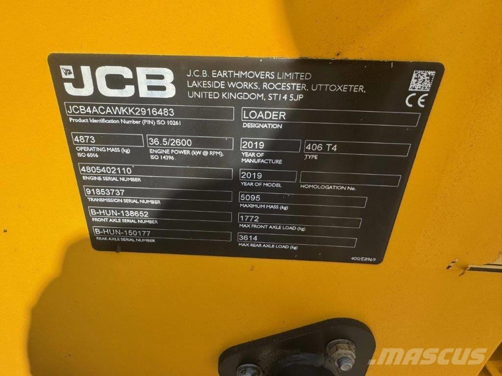 JCB 406 T4 Kolesni nakladalci