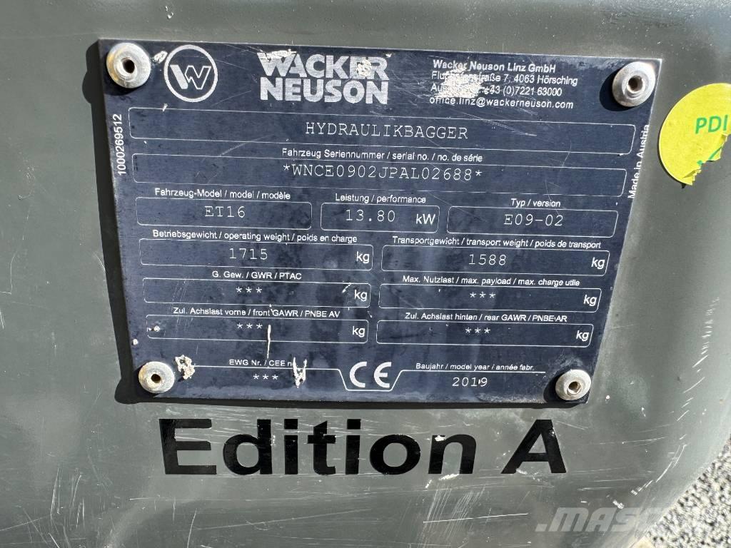 Wacker Neuson ET16 Bagri goseničarji
