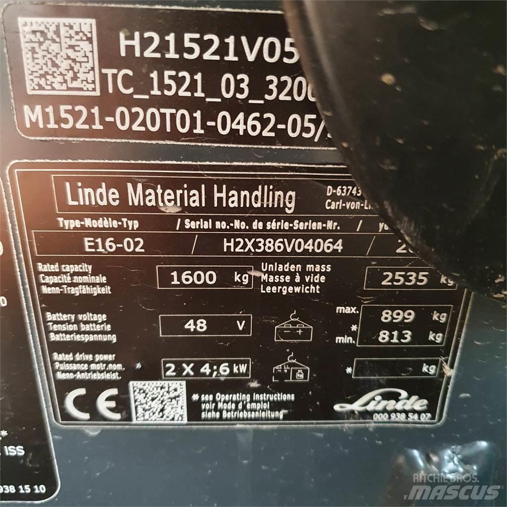 Linde E16 Električni viličarji