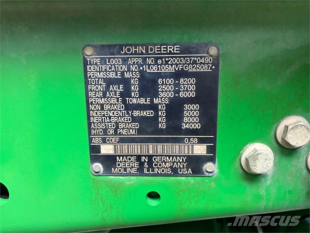 John Deere 6105M Traktorji