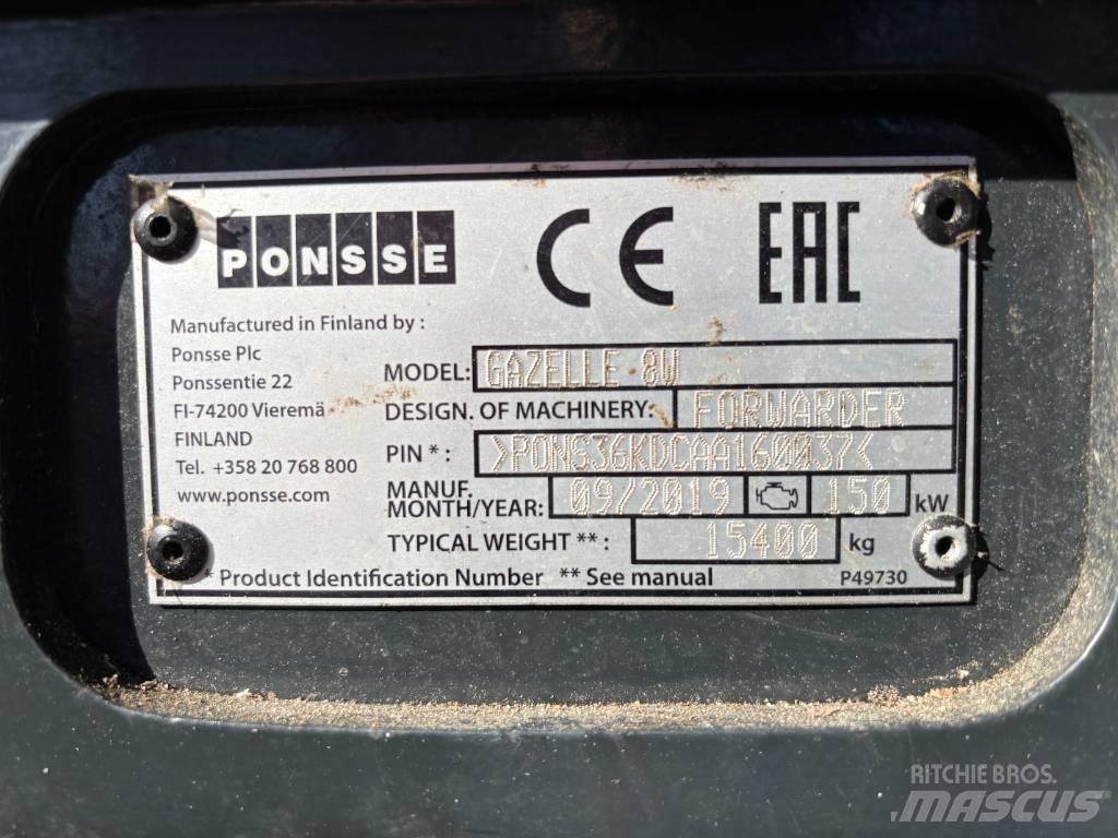 Ponsse GAZELLE 8W Harwarderji