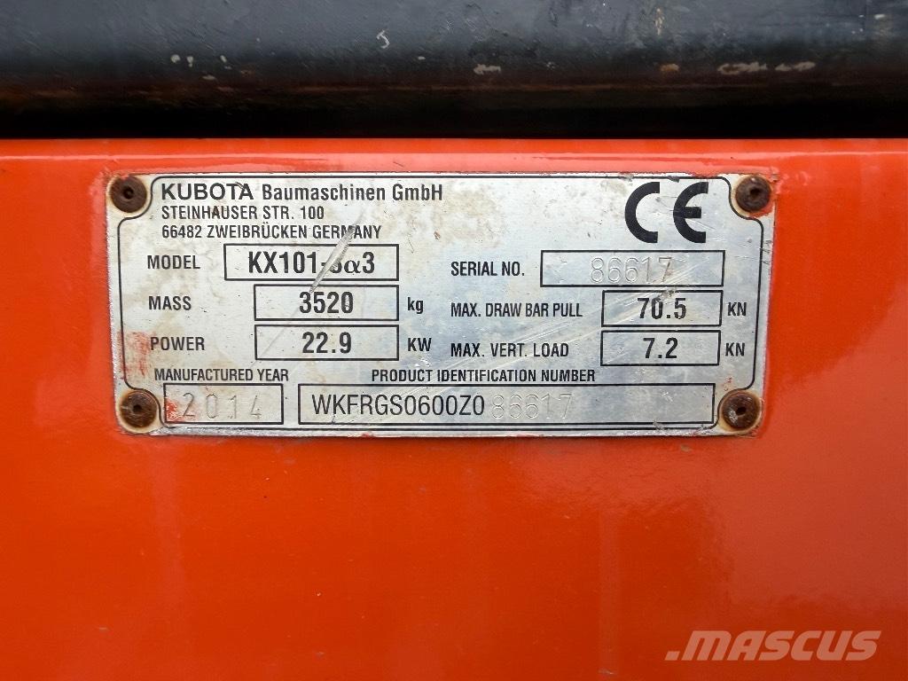 Kubota KX 101-3 A 2 Mini bagri <7t