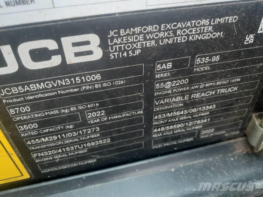 JCB 535-95 Kmetijski teleskopski nakladalci