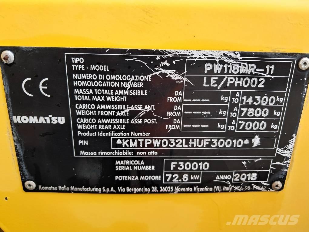 Komatsu PW118MR-11 Bagri na kolesih