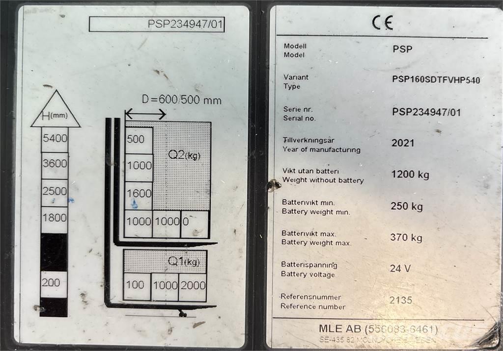 Atlet PSP160 Samopogonski ročni viličarji