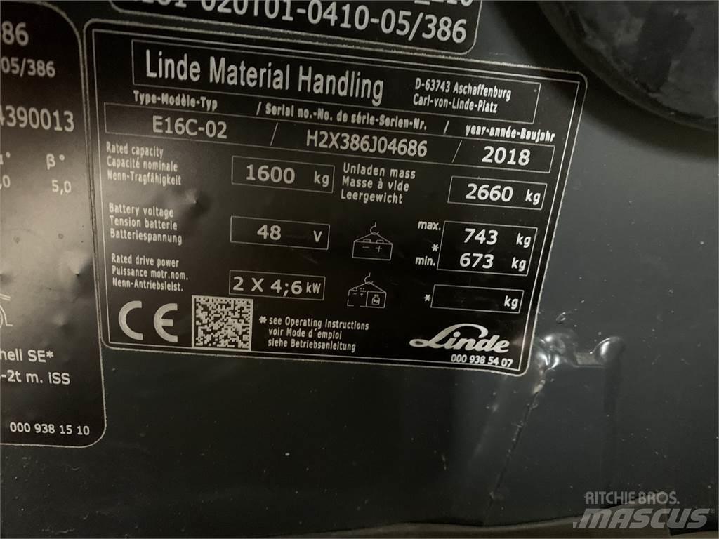 Linde E16C Električni viličarji