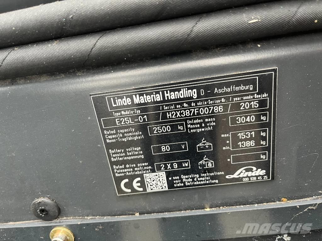 Linde E25L-01 Električni viličarji