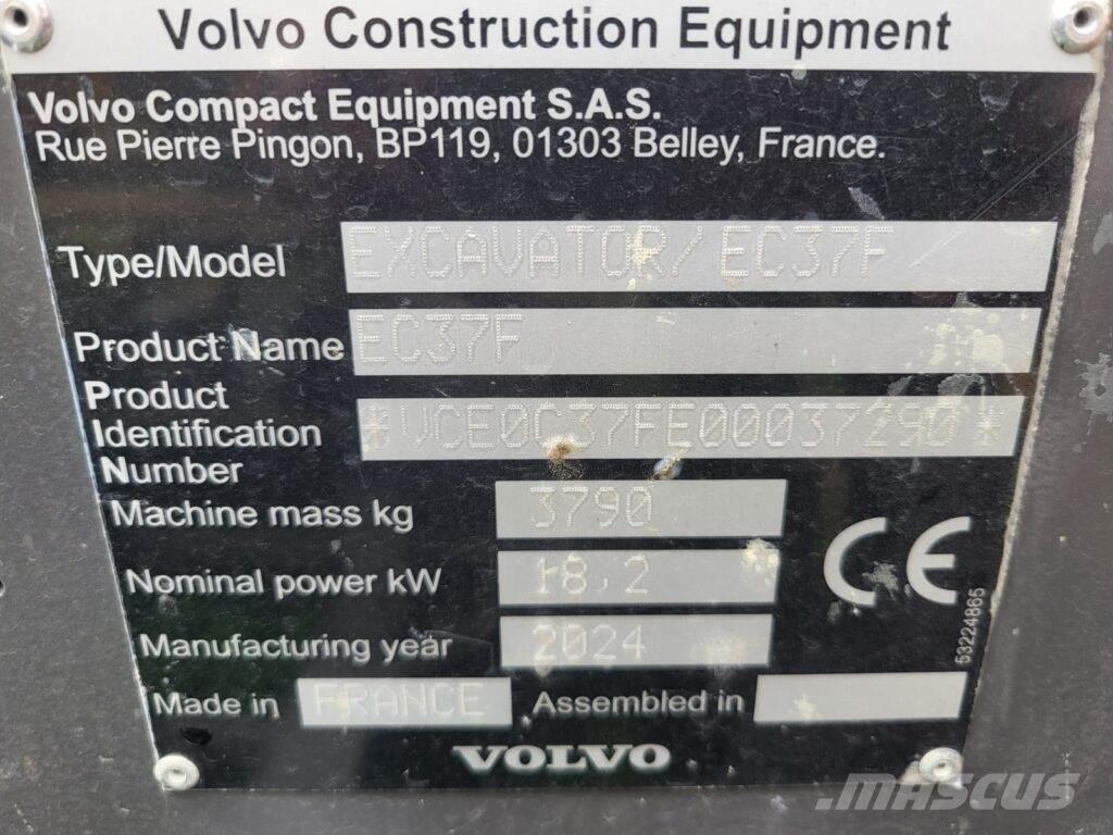 Volvo EC37F Mini bagri <7t