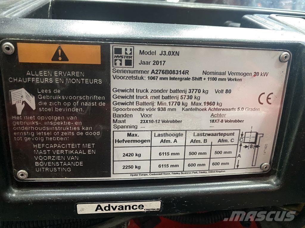 Hyster J3.0XN Električni viličarji