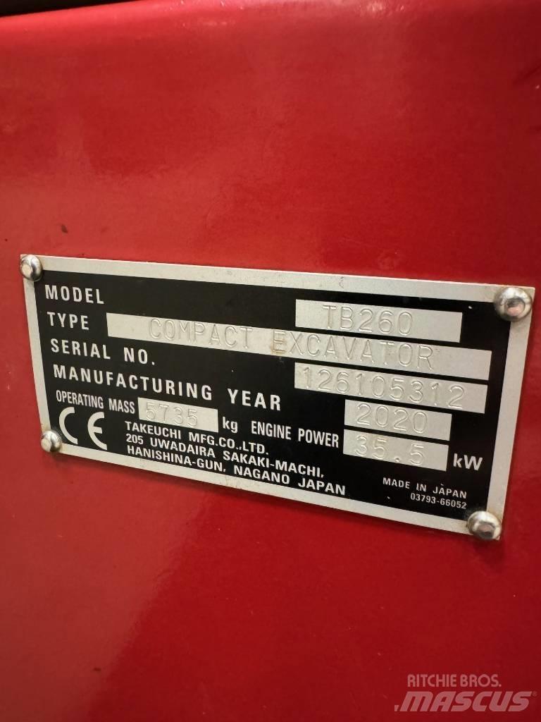 Takeuchi TB 260 Mini bagri <7t