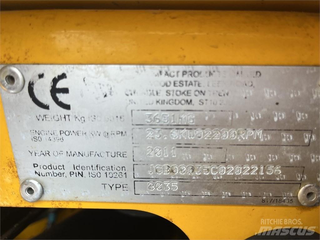 JCB 8035 ZTS Mini bagri <7t