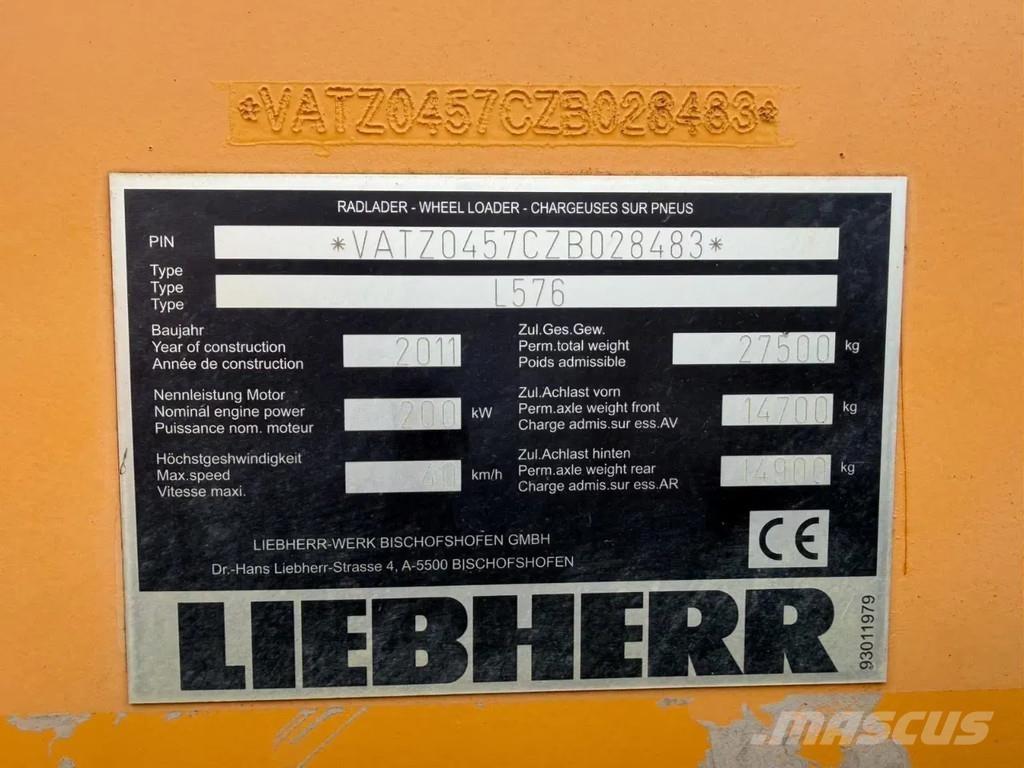 Liebherr L576 Kolesni nakladalci
