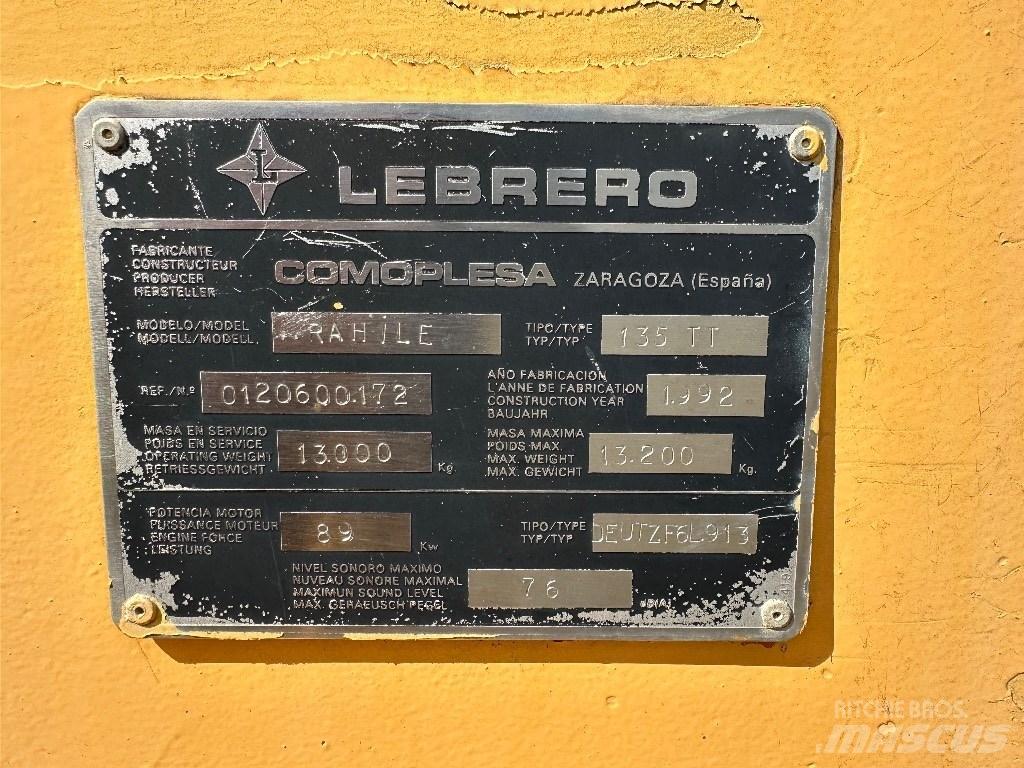 Lebrero 135 TT Enojni valjarji