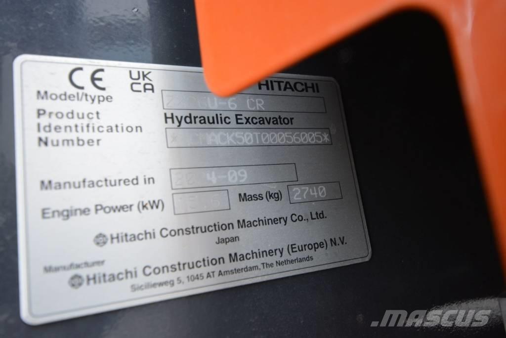 Hitachi ZX 26 U-6 Mini bagri <7t