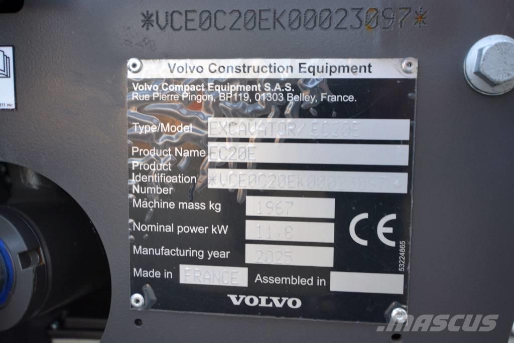 Volvo EC 20 E Mini bagri <7t