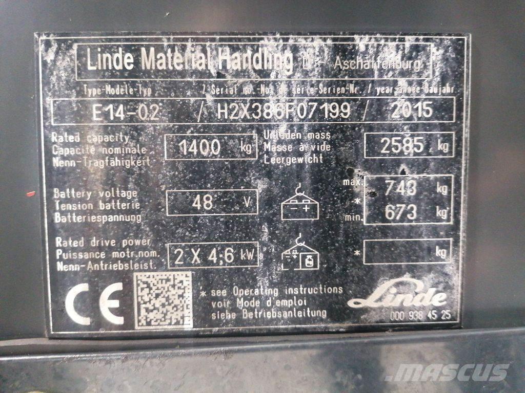 Linde E14-02 Električni viličarji