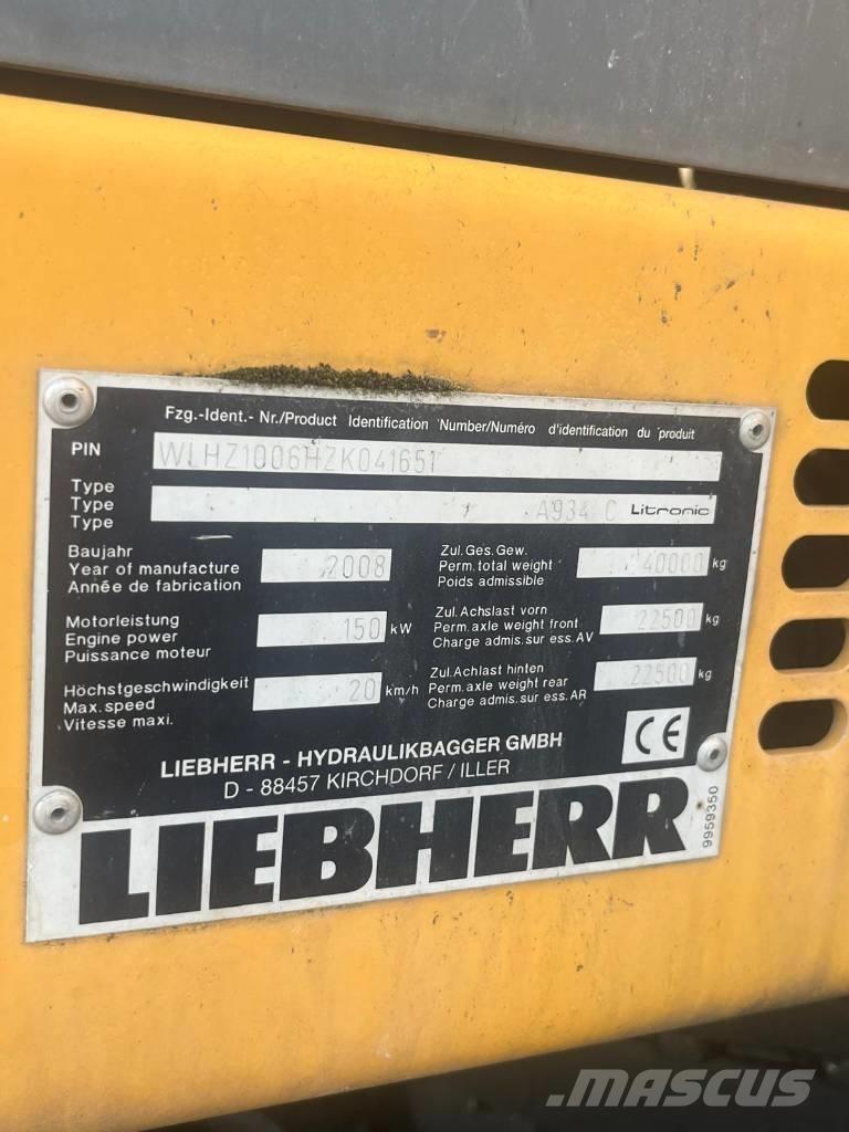 Liebherr A 934 C Bagri za prekladanje primarnih/sekundarnih surovin
