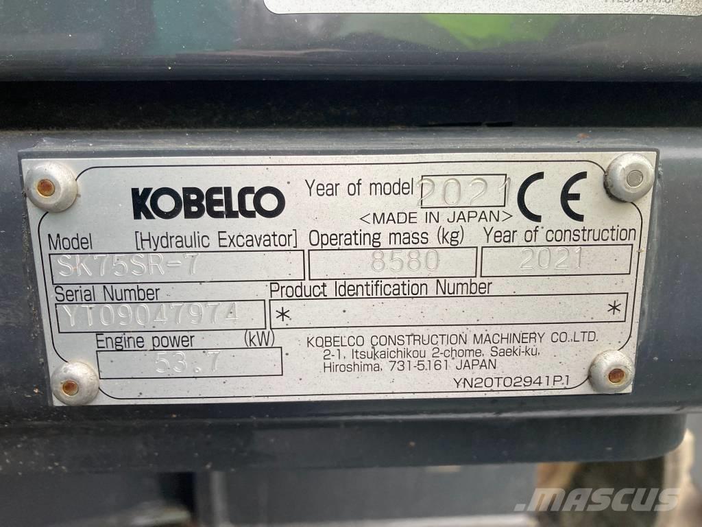 Kobelco SK 75 SR-7 Midi bagri 7t – 12t