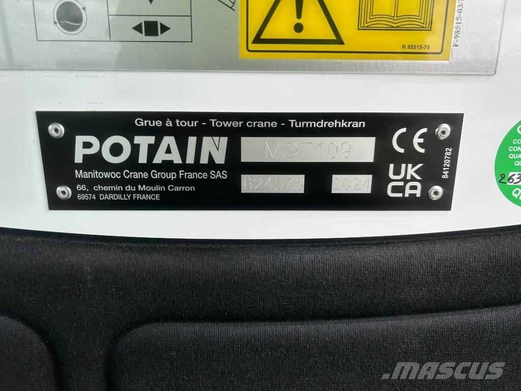 Potain MDT109 Stolpni žerjavi