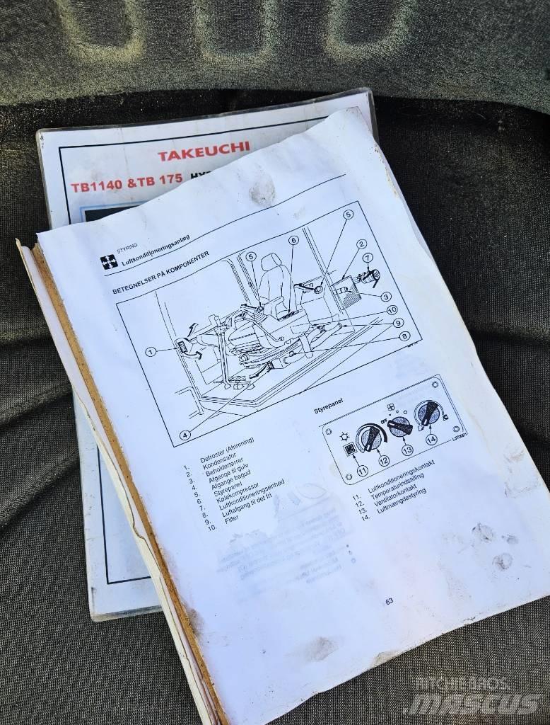 Takeuchi TB1140 Bagri goseničarji
